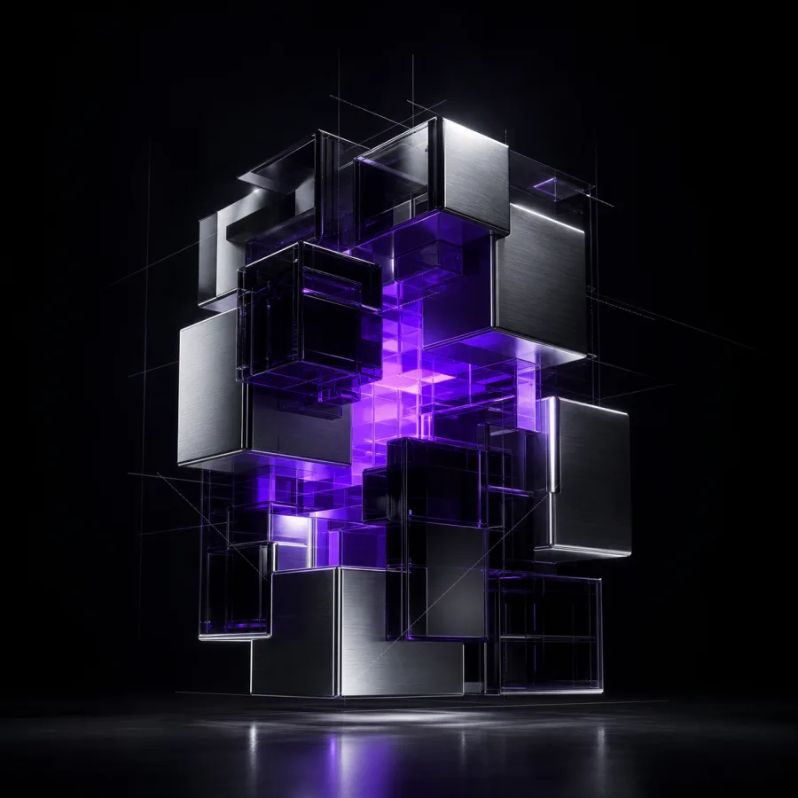 Create stage represented by interlocking modular blocks