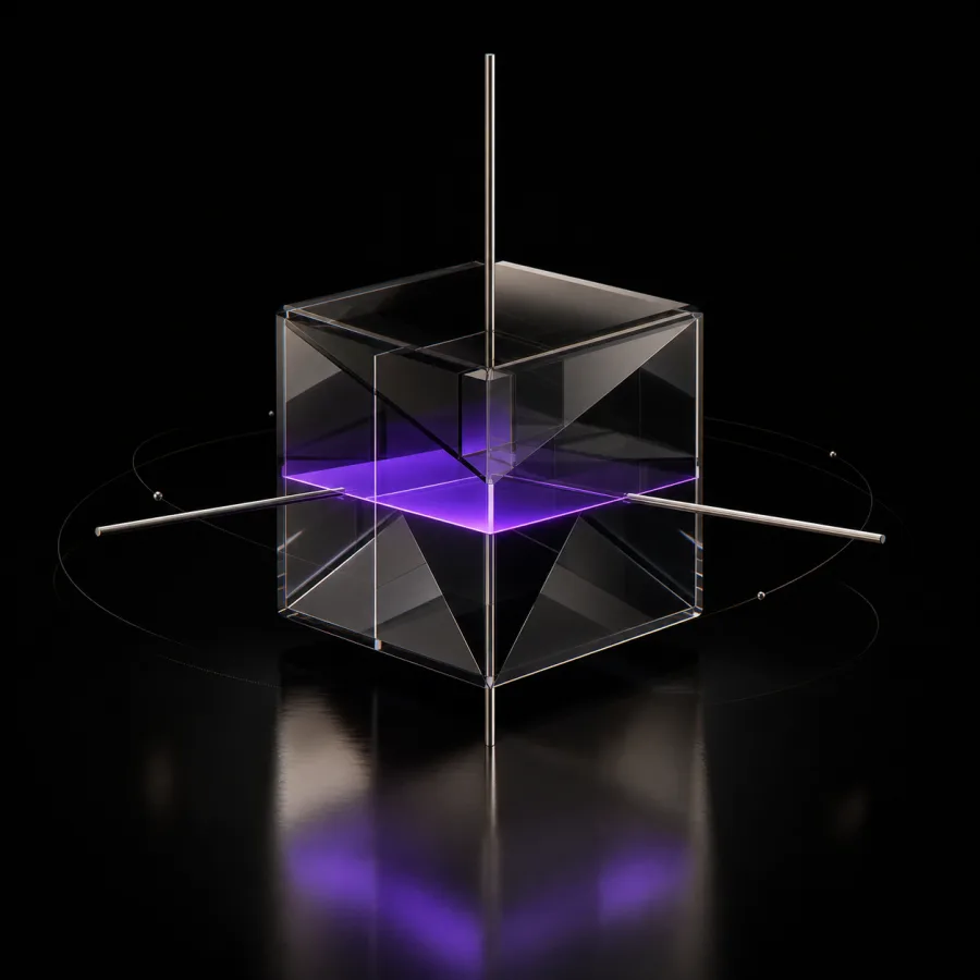 Define stage represented by a precisely aligned glass prism